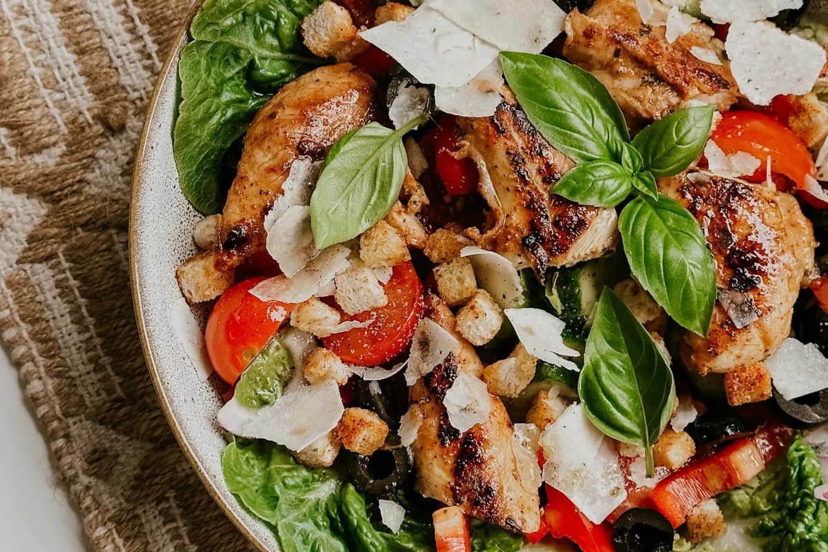 Warm chicken salad